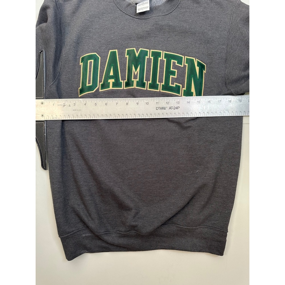 Champion Sweatshirt Unisex Small Gray Excellent Damien Arch Logo Pullover - Picture 10 of 11